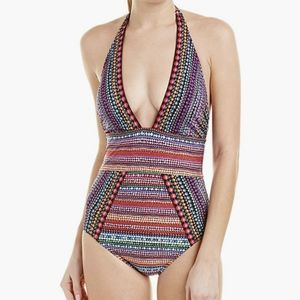 Gottex Women's Halter V-Neck One Piece Swimsuit